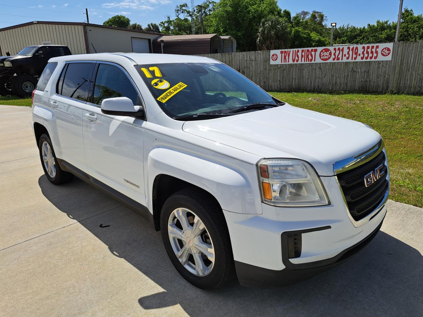 2017 White GMC Terrain SLE1 FWD (2GKALMEK4H6) with an 2.4L L4 DOHC 16V engine, 6A transmission, located at 1181 Aurora Rd, Melbourne, FL, 32935, (321) 241-1100, 28.132914, -80.639175 - Photo#1